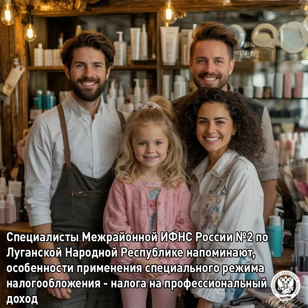 Анна Кузнецова: Специалисты Межрайонной ИФНС России №2 по Луганской Народной Республике напоминают, особенности применения специального режима налогообложения - налога на профессиональный доход