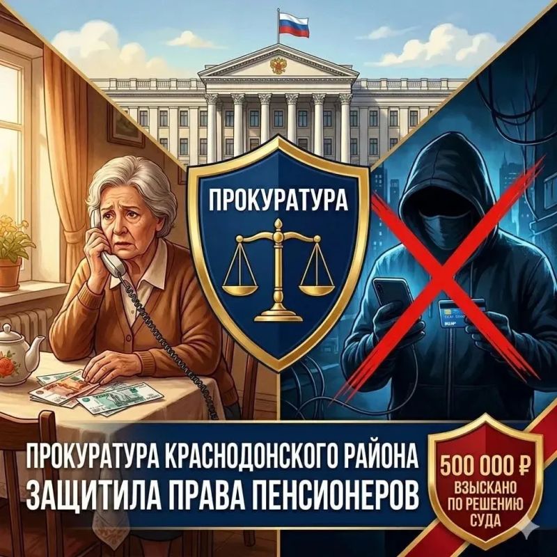 Прокуратура Краснодонского района ЛНР в судебном порядке защитила права пенсионеров, пострадавших от мошенников