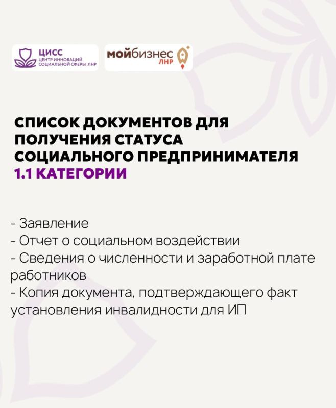 Социальный предприниматель категории 1.1 — это возможность для предпринимателей с инвалидностью официально получить статус социального предприятия и пользоваться мерами государственной поддержки