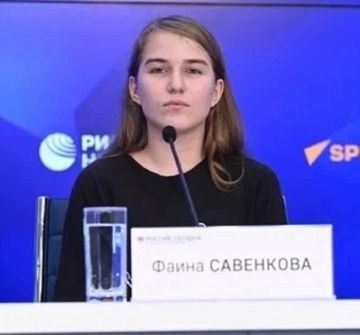 Владислав Дейнего: Фаина Савенкова, юная луганская писательница, ещё ребёнком внесённая укронацистами в списки так называемого сайта "миротворец", ровесница ребят, погибших под ударами украинских террористов в общежитии...
