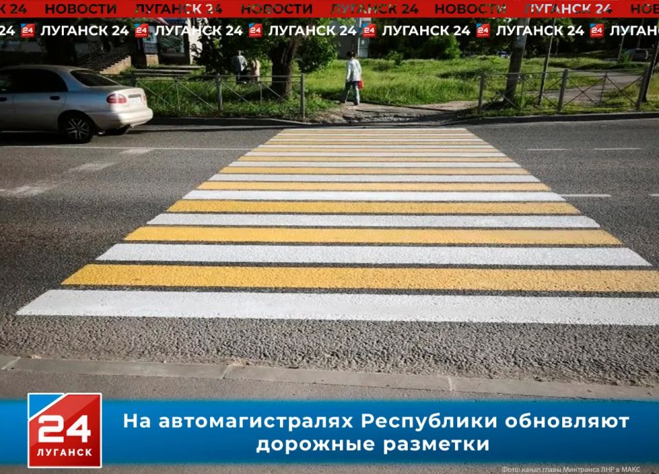 На автомагистралях Республики обновляют дорожные разметки