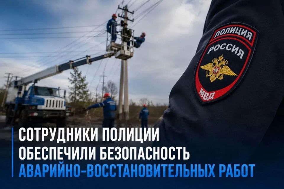 В Троицком муниципальном округе сотрудники полиции обеспечили безопасность аварийно-восстановительных работ по восстановлению электроснабжения