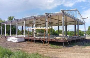 В селе Литвиновка Беловодского МО продолжается строительство новой врачебной амбулатории при поддержке Новосибирской области