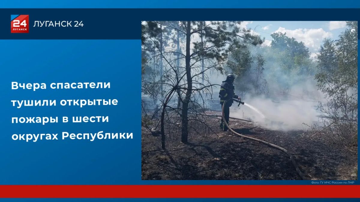 Вчера спасатели тушили открытые пожары в шести округах Республики