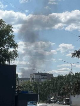 В районе парка Щорса заметили сильный пожар