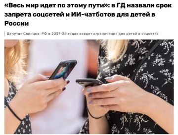 В России могут ограничить доступ детей к соцсетям и ИИ-чатам