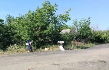 В пгт. Софиевский продолжаются работы по благоустройству территории