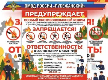 Памятка о противопожарном режиме