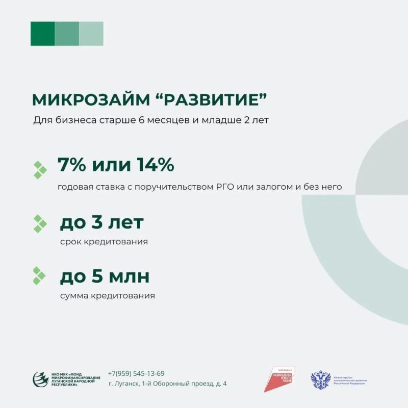МИКРОЗАЙМ «РАЗВИТИЕ»: ИНСТРУМЕНТ ДЛЯ РОСТА МОЛОДОГО БИЗНЕСА В ЛНР