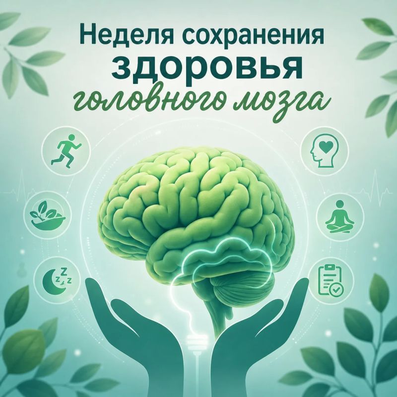 С 20 по 26 июля проходит Всероссийская неделя сохранения здоровья головного мозга, приуроченная ко Всемирному дню мозга, который ежегодно отмечается 22 июля