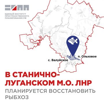 Единый институт пространственного планирования (ЕИПП) РФ в рамках генерального плана Станично-Луганского округа предложил к 2030 году восстановить рыбхоз в районе поселка Ольховое и села Валуйское