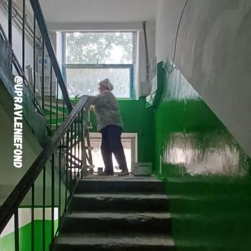Луганский филиал завершил ремонт подъезда в одном из МКД в центре города
