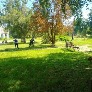 Несмотря на сложную обстановку в нашем округе, повышенную опасность от БПЛА со стороны ВФУ, сотрудники МБК КМО ККС продолжают выполнять важную работу — они делают покос травы в городе и селах