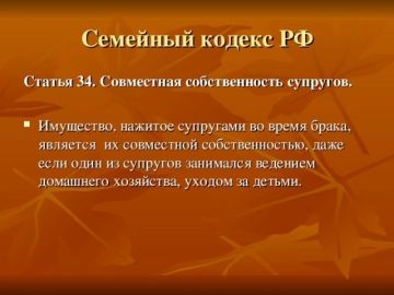 Совместная собственность супругов