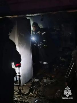 В Роскошном потушили пожар в частном доме