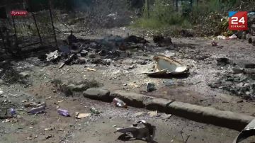 Этим утром украинские реактивные БПЛА атаковали Луганск
