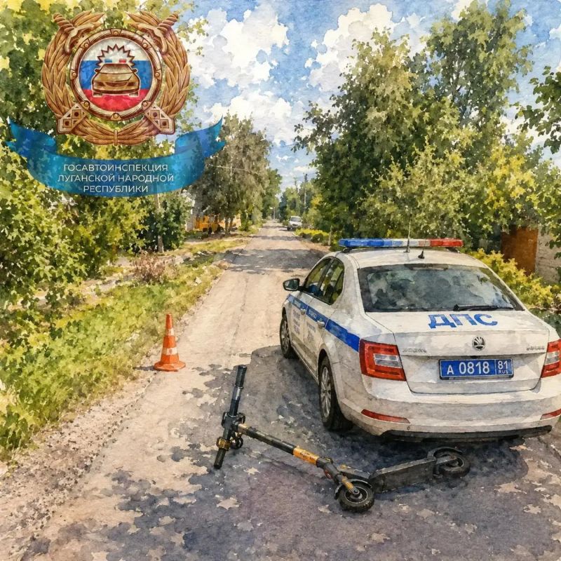 Полицейские Луганска разбираются в обстоятельствах ДТП с участием несовершеннолетнего водителя СИМ