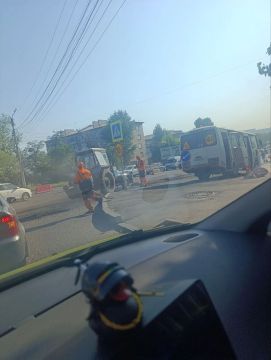 На Щербакова в Луганске дорожный ремонт