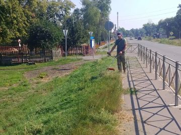 В населенных пунктах Белокуракинского округа активно ведутся работы по покосу сорной растительности