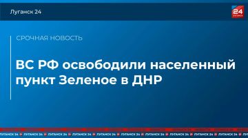 ВС РФ освободили населенный пункт Зеленое в ДНР – Минобороны России