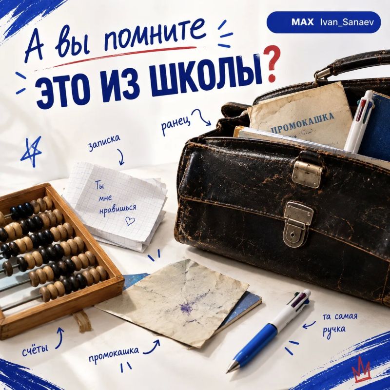 Иван Санаев: А что лежало в вашем школьном портфеле?