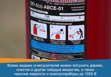 Чек-лист по огнетушителю от ГУ МЧС России по ЛНР:
