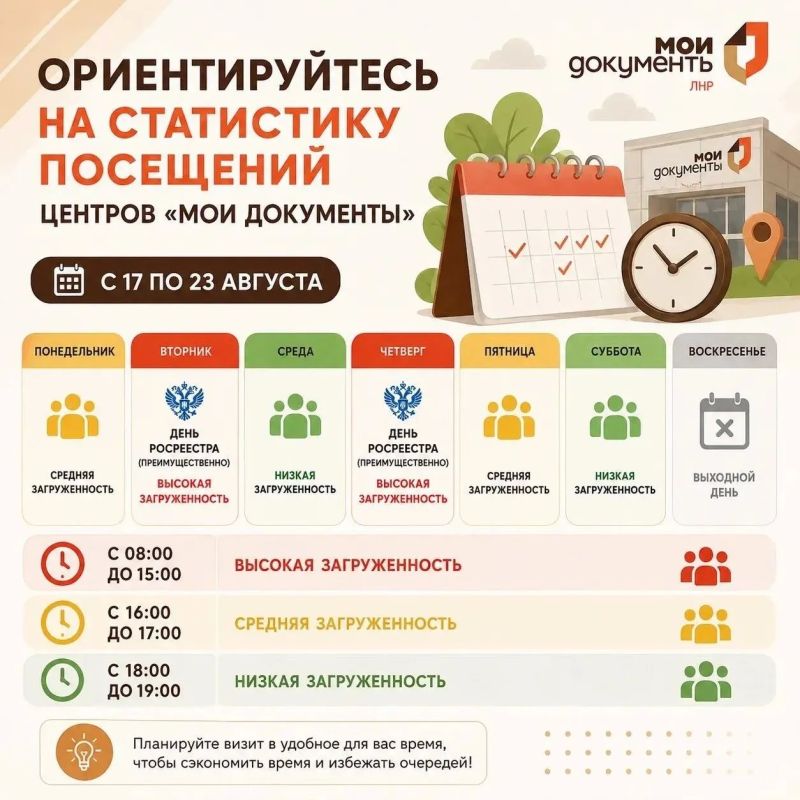 Дни Росреестра продолжат удерживать основной наплыв заявителей МФЦ ЛНР