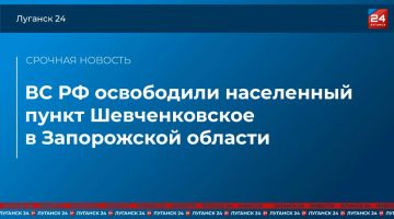 ВС РФ освободили населенный пункт Шевченковское в Запорожской области – Минобороны России