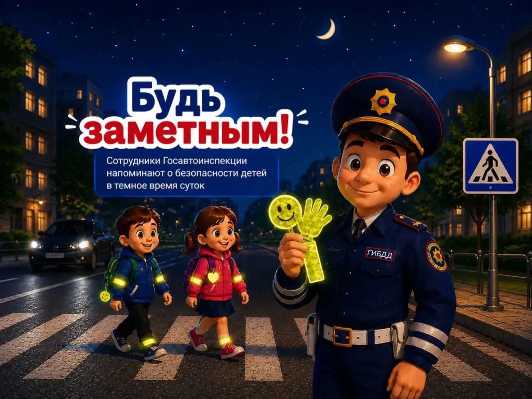 Сотрудники Госавтоинспекции напоминают о безопасности детей в темное время суток