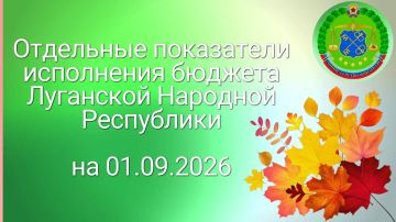 БЮДЖЕТНЫЙ ИТОГ за 8 месяцев 2026 года
