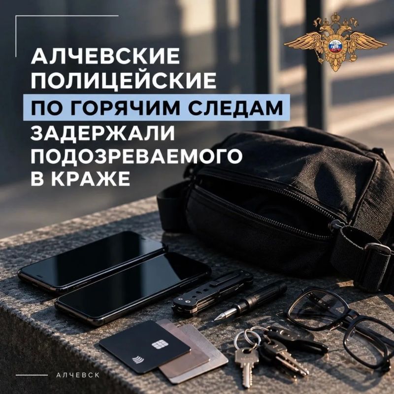 Алчевские полицейские по горячим следам задержали подозреваемого в краже