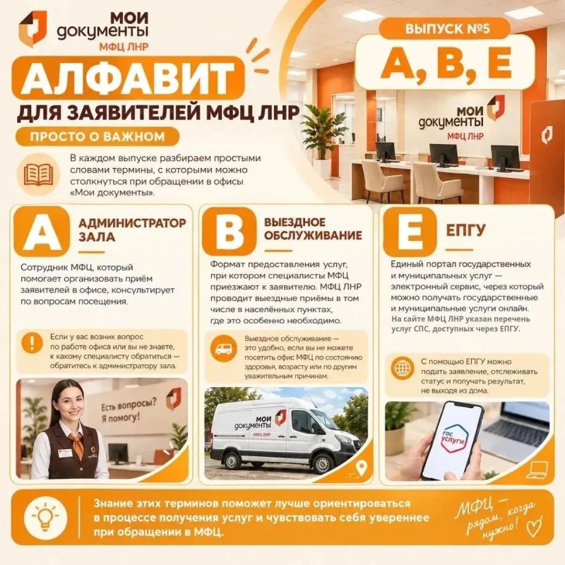 ПАМЯТКА ДЛЯ ЗАЯВИТЕЛЕЙ МФЦ ЛНР