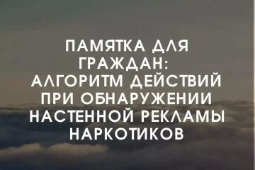 Алгоритм действий при обнаружении надписей, содержащих рекламу наркотического содержания на фасадах зданий и сооружений