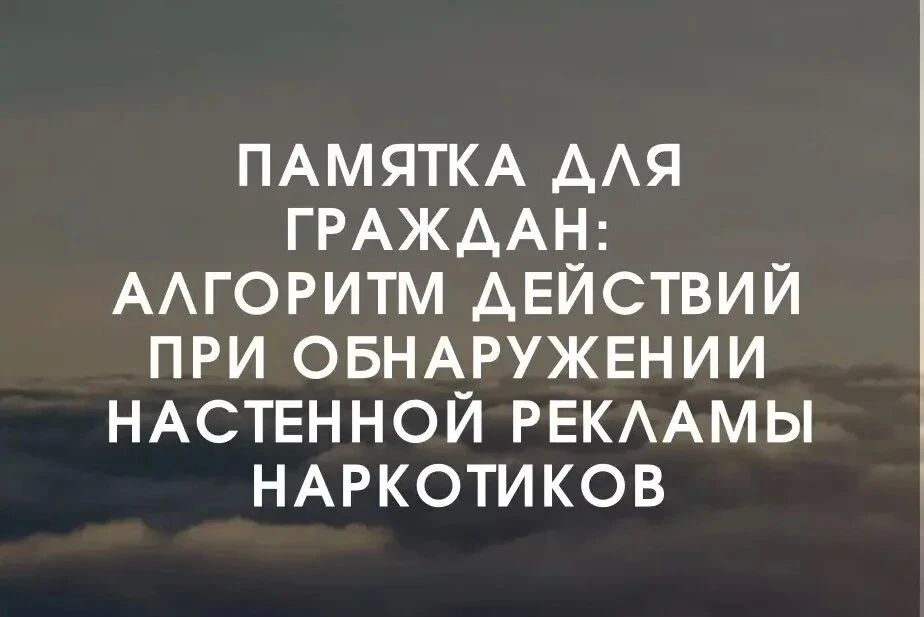 Алгоритм действий при обнаружении надписей, содержащих рекламу наркотического содержания на фасадах зданий и сооружений