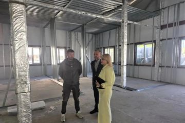 В Луганской республиканской больнице строят модульное приемное отделение