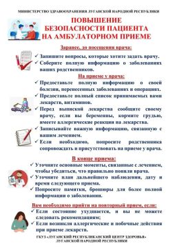 Памятка о безопасности пациента на амбулаторном приеме