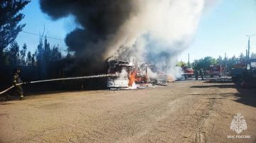 В Северодонецке после атаки БПЛА загорелось депо