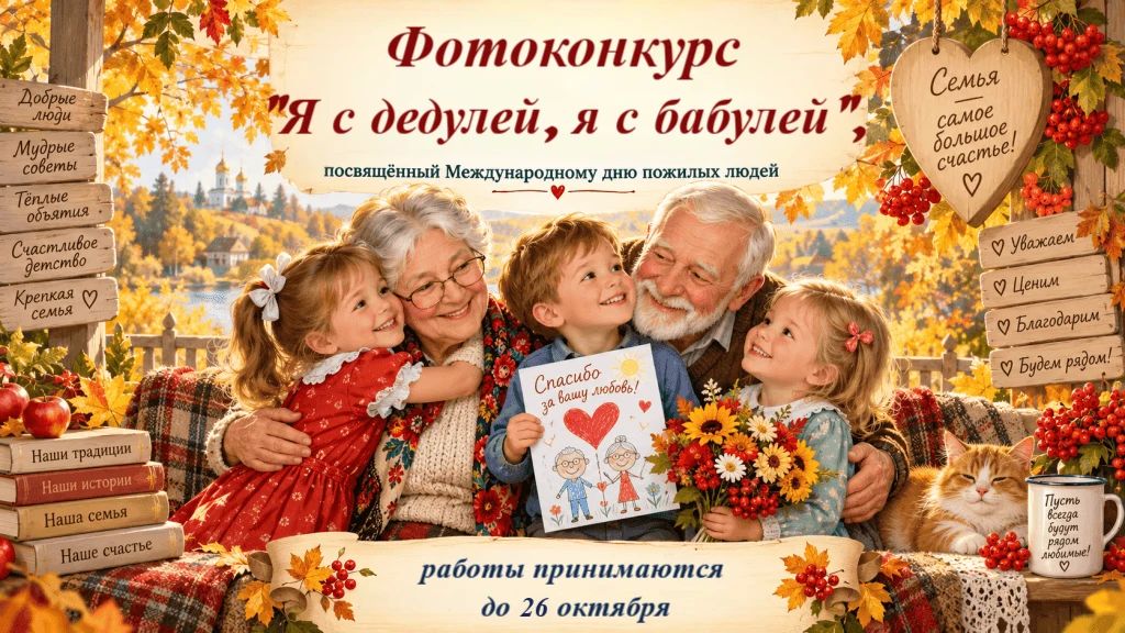 Отдел молодежи и спорта Администрации городского округа город Брянка объявляет конкурс фотографий «Я С ДЕДУЛЕЙ, Я С БАБУЛЕЙ!» :