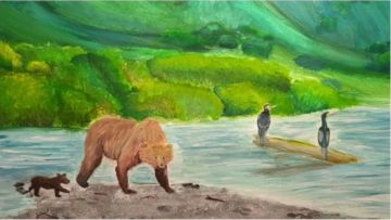 Юный художники ЛНР призёры конкурса рисунков «Енисей – река жизни»