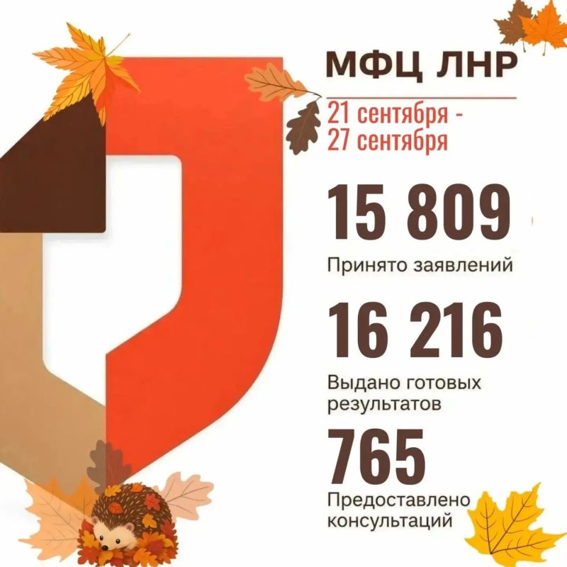 МФЦ ЛНР подводит итоги прошедшей недели