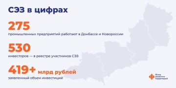 СЭЗ помогает развивать промышленность в воссоединенных регионах