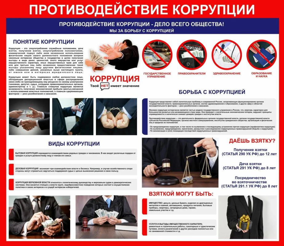 Памятка. Вместе против КОРРУПЦИИ