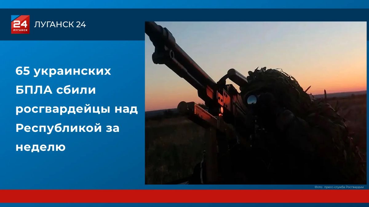65 украинских БПЛА сбили росгвардейцы над Республикой за неделю