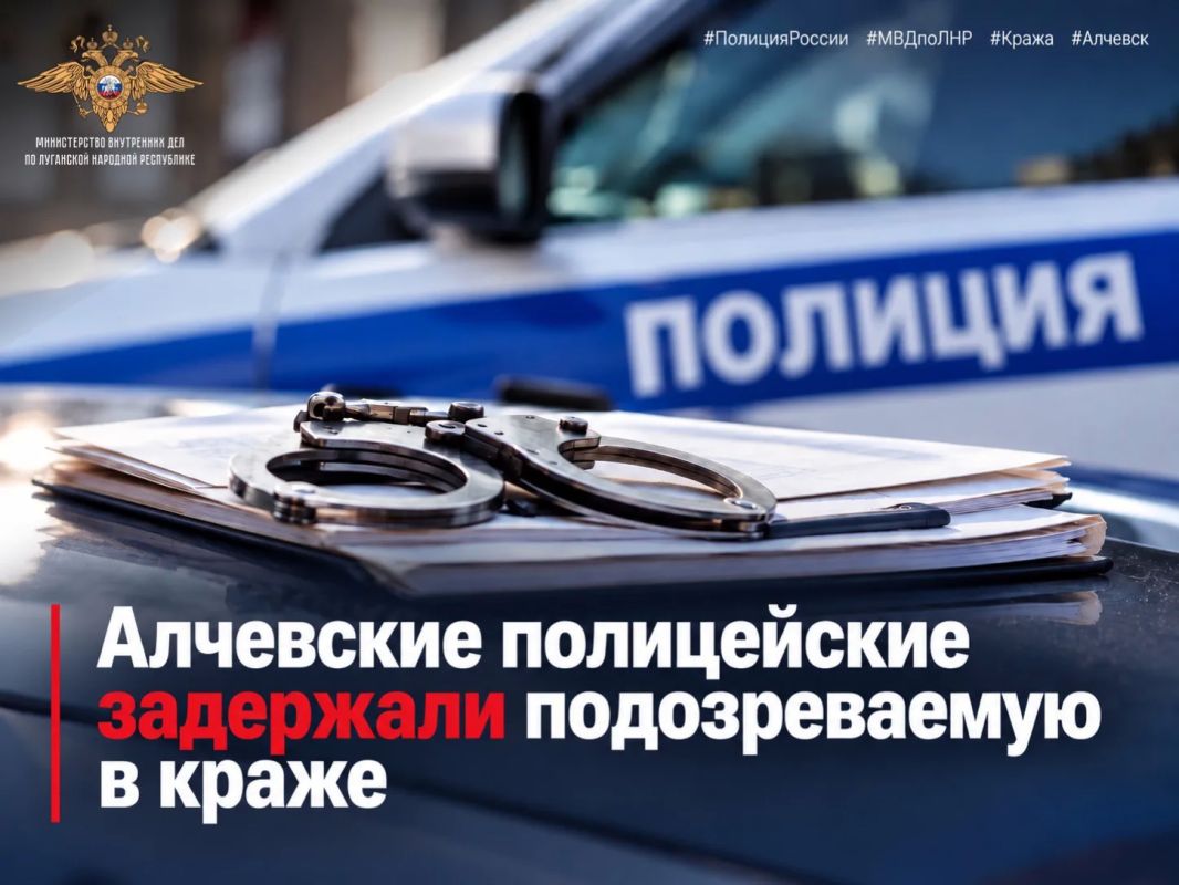 Алчевские полицейские задержали подозреваемую в краже