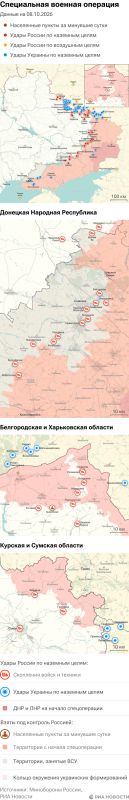 Карта спецоперации Вооруженных сил России на Украине на 08.10.2026