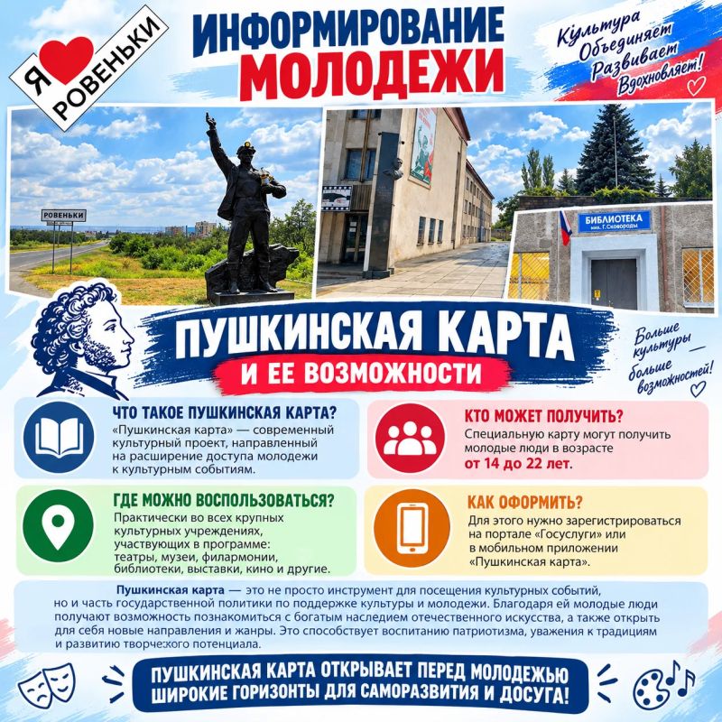 Информирование молодежи Пушкинская карта и ее возможности