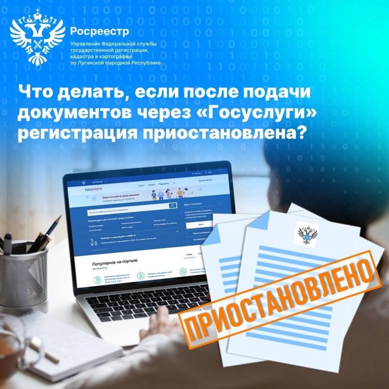 Что делать, если после подачи документов через «Госуслуги» регистрация приостановлена?