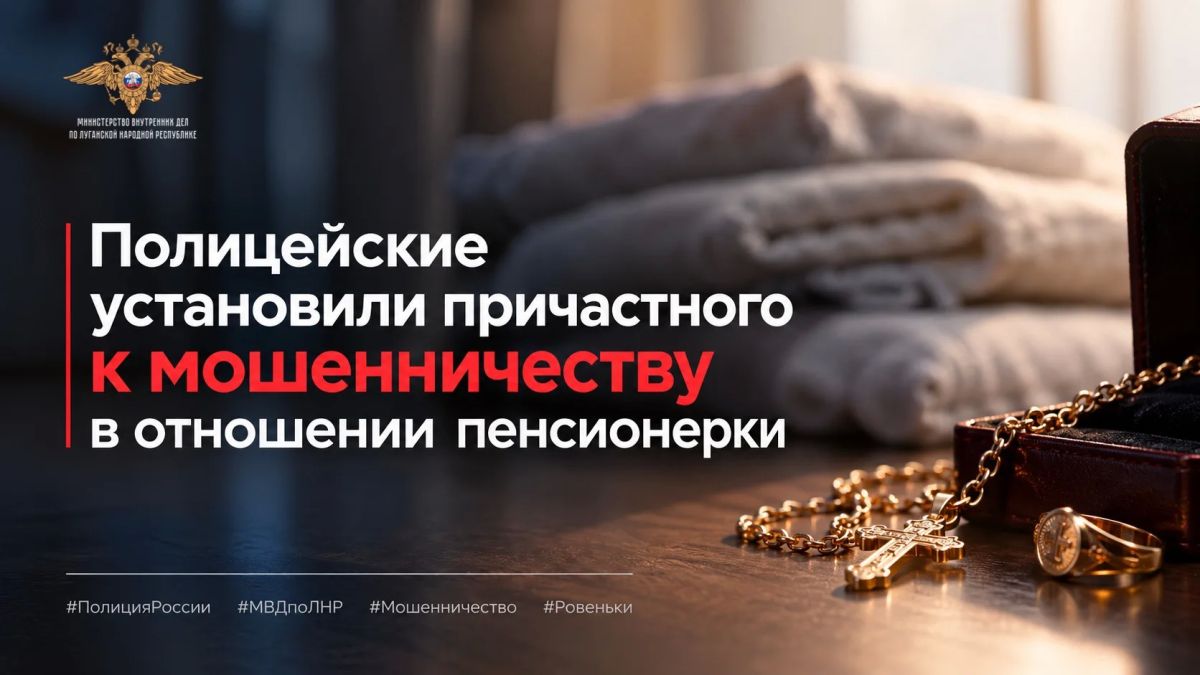 Полицейские установили причастного к мошенничеству в отношении пенсионерки