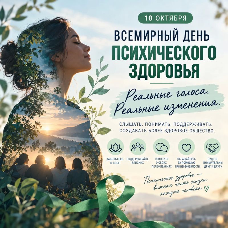 10 ОКТЯБРЯ — ВСЕМИРНЫЙ ДЕНЬ ПСИХИЧЕСКОГО ЗДОРОВЬЯ