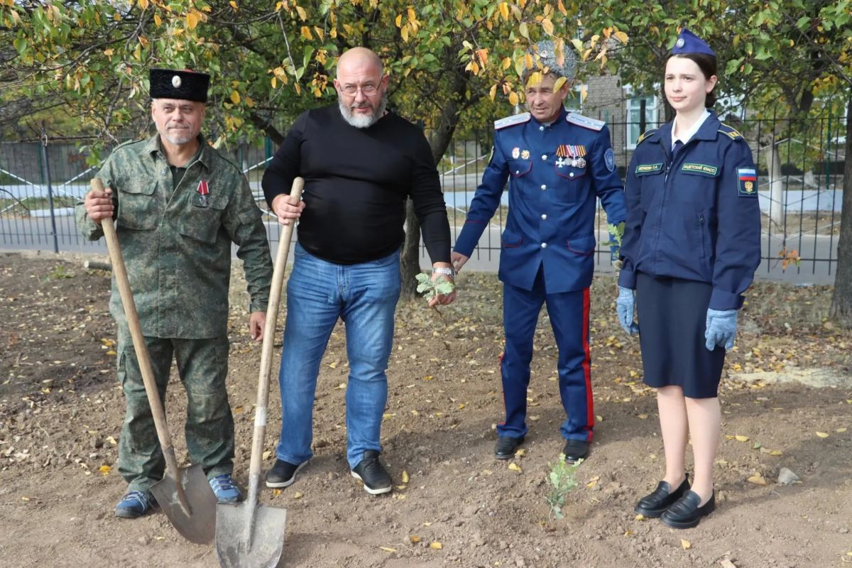 Сорок новых дубов высадили в Стаханове